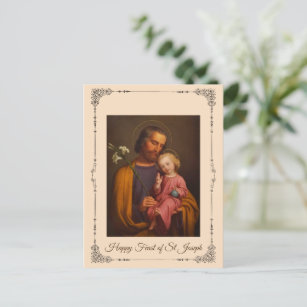 Religious St Joseph Prayer Catholic Card