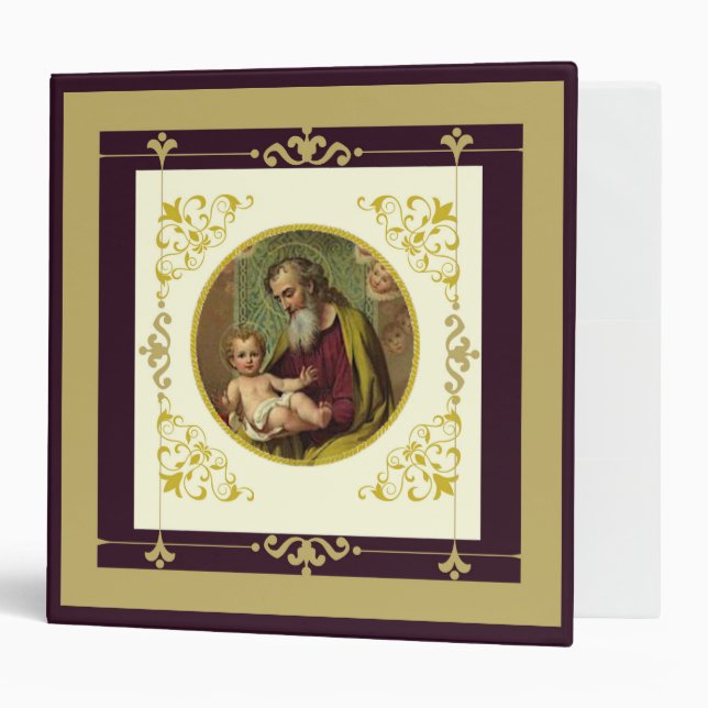 Religious St. Joseph & the Baby Jesus Binder (Front/Inside)