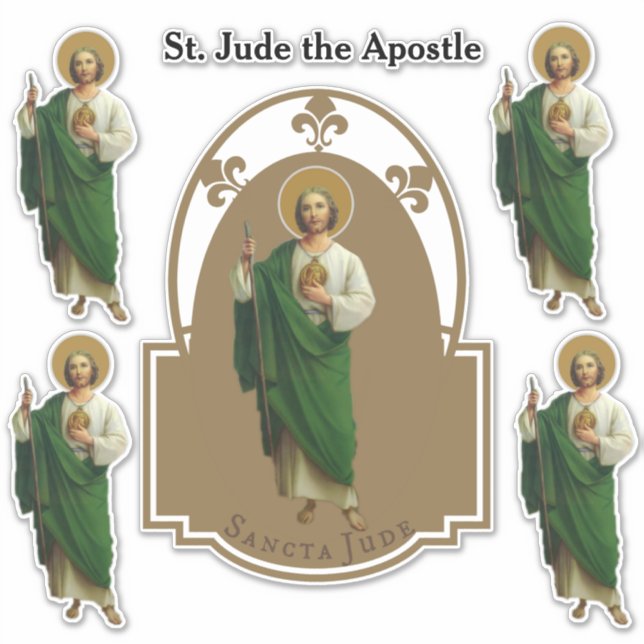 Religious St. Jude the Apostle of Jesus Sticker (Front)