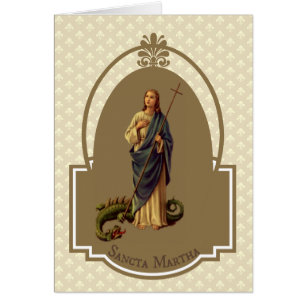 Religious St. Martha Patron of Cooks Cards