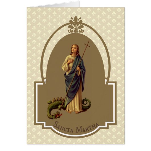 Religious St. Martha Patron of Cooks Cards (Front)