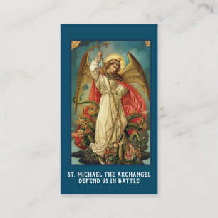 Religious St. Michael Archangel Prayer Place Card