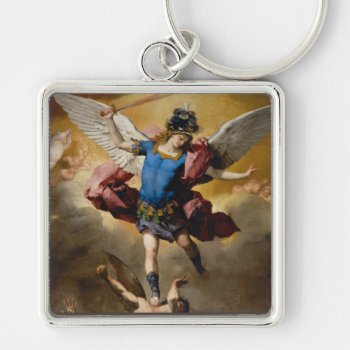 Religious St. Michael The Archangel Keychain by ShowerOfRoses at Zazzle