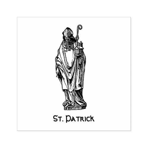 Religious St Patrick Ireland Catholic Saint Rubber Stamp
