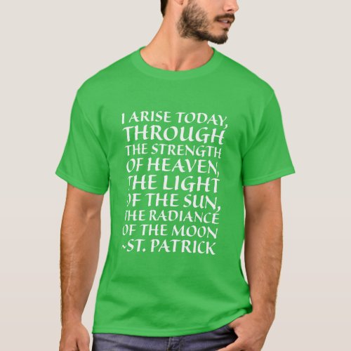 Religious St Patrick Irish Roman Catholic Prayer  T_Shirt