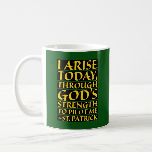 Religious St Patrick Prayer Green and Gold  Coffee Mug