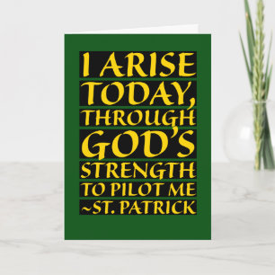 Religious St. Patrick's Day Catholic Saint Prayer  Card
