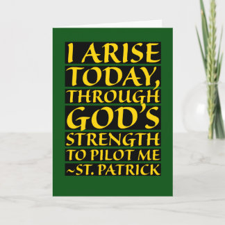 Religious St. Patrick's Day Catholic Saint Prayer Card