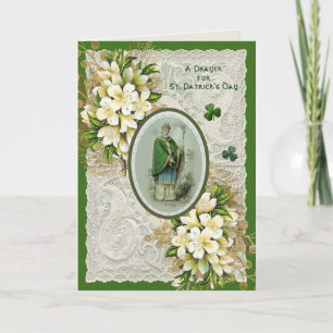Religious St. Patricks Day Prayer Shamrocks Holid Holiday Card