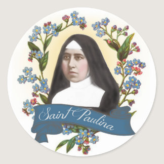Religious St. Paulina Patron Saint of Diabetics Classic Round Sticker