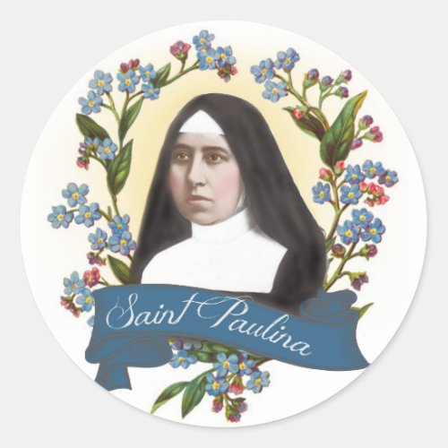 Religious St Paulina Patron Saint of Diabetics Classic Round Sticker