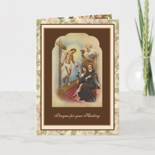 Religious St. Peregrine Cancer Healing Prayer Card