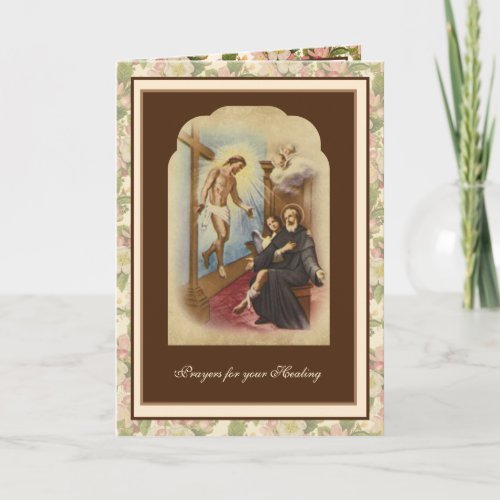 Religious St Peregrine Cancer Healing Prayer Card