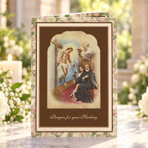Religious St. Peregrine Cancer Healing Prayer Card