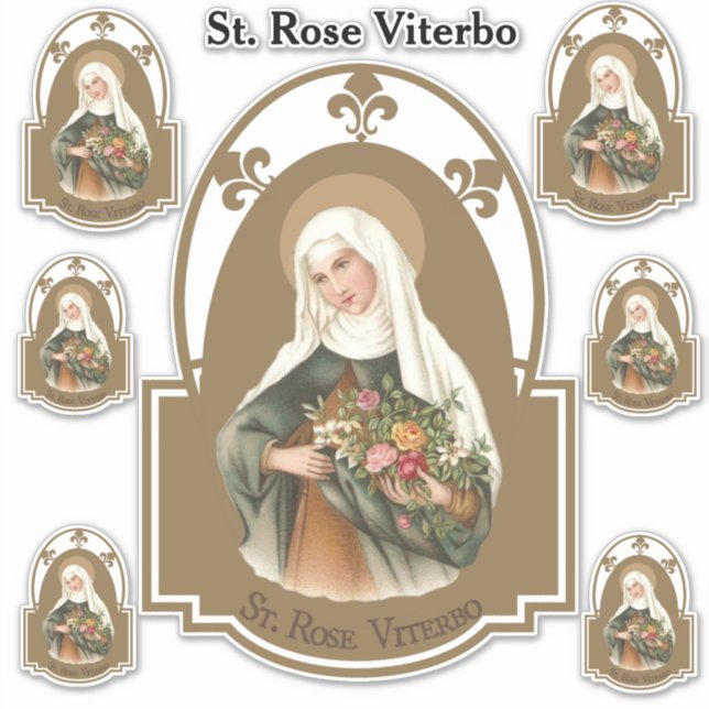Religious St. Roses Viterbo Sticker (Front)