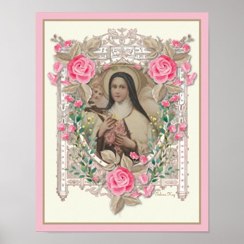 RELIGIOUS ST THERESE CARMELITE NUN CATHOLIC POSTER