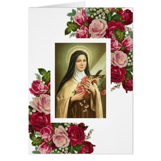 Religious St. Therese Carmelite Nun Roses (Front)