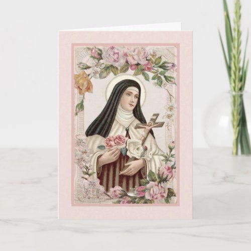Religious St Therese Carmelite Nun Vintage Card