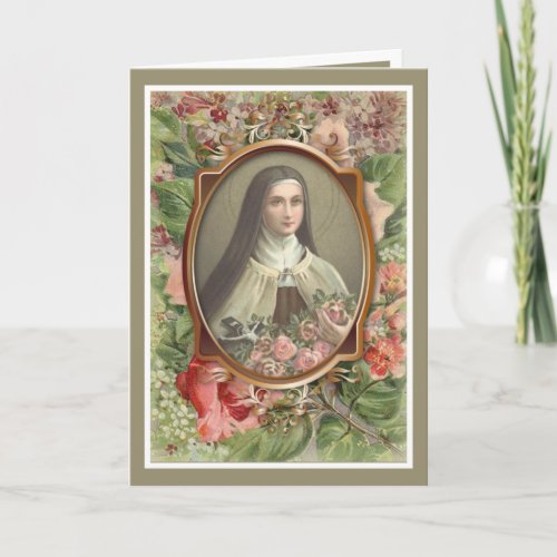 Religious St Therese Carmelite Nun Vintage Card