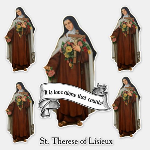 Religious St Therese of Lisieux Carmelite Nun Sticker