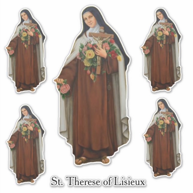 Religious St. Therese of Lisieux Carmelite Nun Sticker (Front)