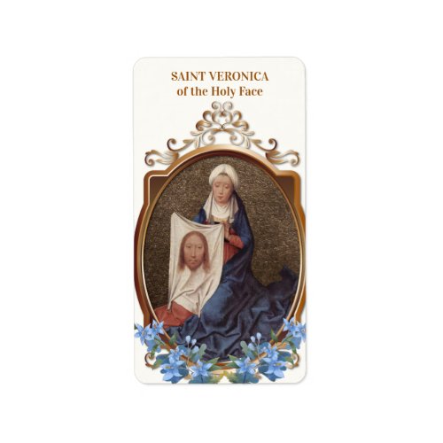Religious St Veronica of the Holy Face of Jesus Label