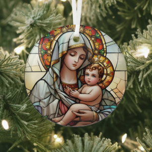 Religious Stained Glass Ornament