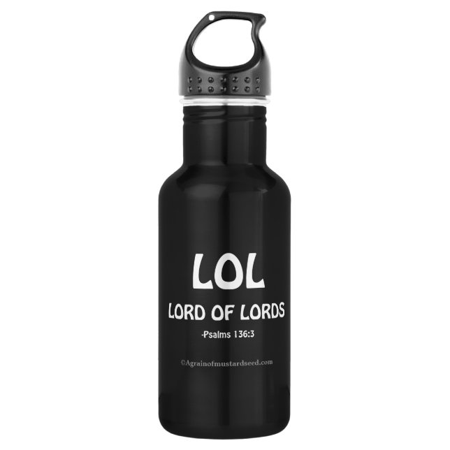 Religious Stainless Steel Water Bottle (Front)