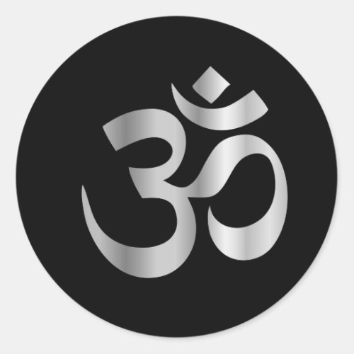 Religious Symbol of Hinduism_ Pranava Classic Round Sticker