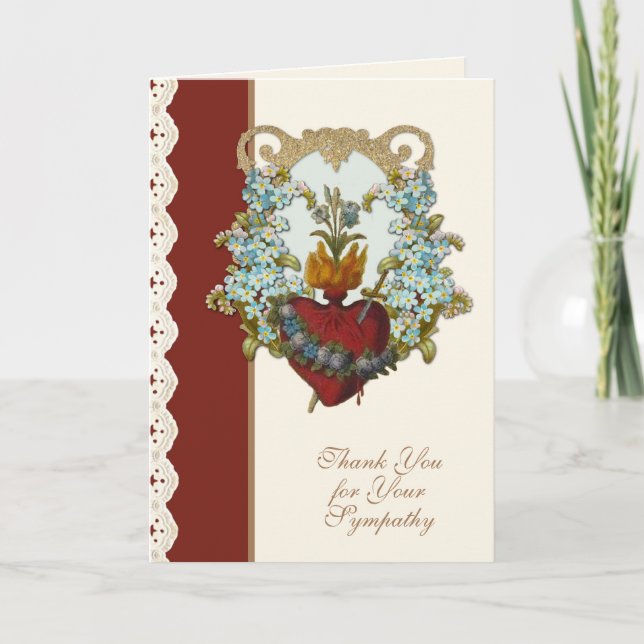 Religious Sympathy Funeral Thank You Virgin Mary (Front)