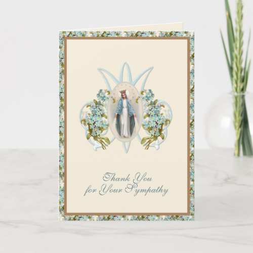 Religious Sympathy Funeral Thank You Virgin Mary