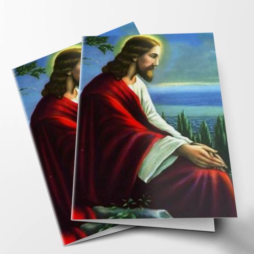 Religious Sympathy Jesus Funeral Thank You Card