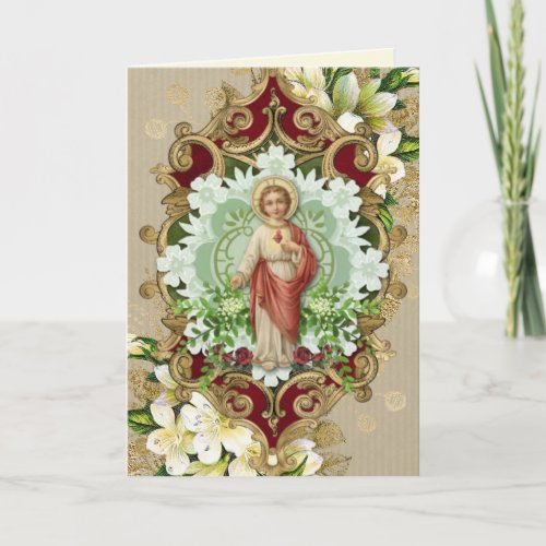 Religious Sympathy Sacred Heart Scripture Prayer C Card