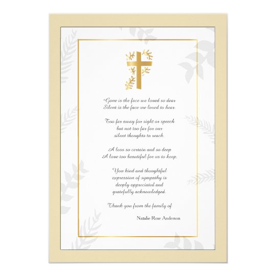 Religious Sympathy Thank You Card | Zazzle.com