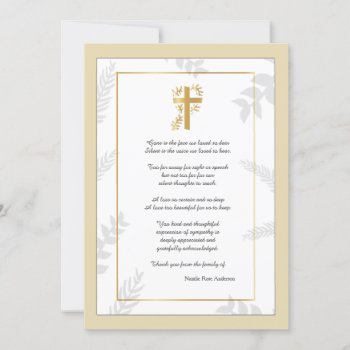 Religious Sympathy Thank You Card by PixiePrints at Zazzle