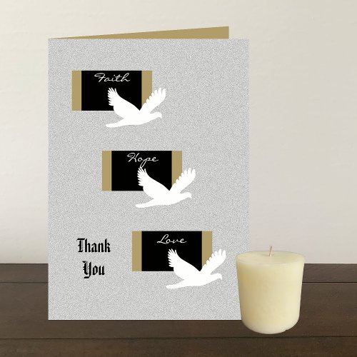 Religious Sympathy Thank You Card _ Doves