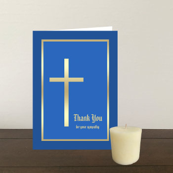 Religious Sympathy Thank You Note Card  - Blue by sympathythankyou at Zazzle