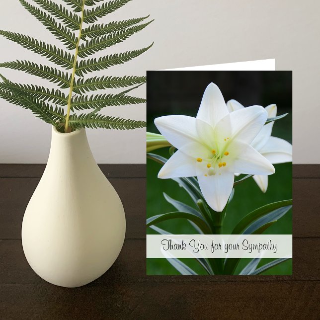 Religious Sympathy Thank You Note Card -- Lily (Creator Uploaded)