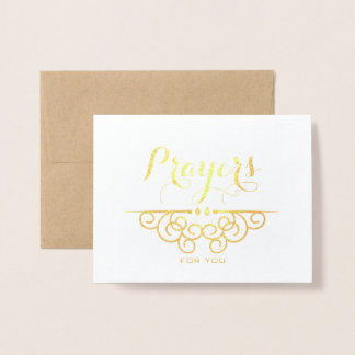 Religious Sympathy Thinking of You Prayers Foil Card