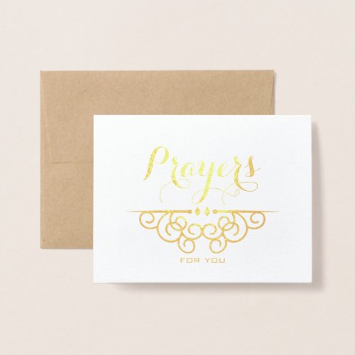 Religious Sympathy Thinking of You Prayers Foil Card