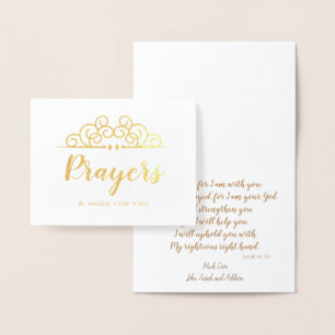 Religious Sympathy Thinking of You Prayers Foil Card
