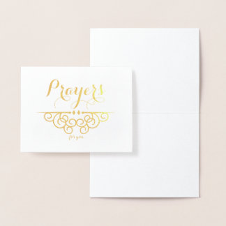 Religious Sympathy Thinking of You Prayers Foil Card