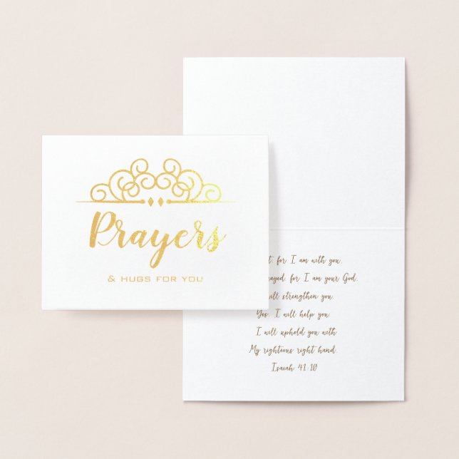 Religious Sympathy Thinking of You Prayers Foil Card (Display)
