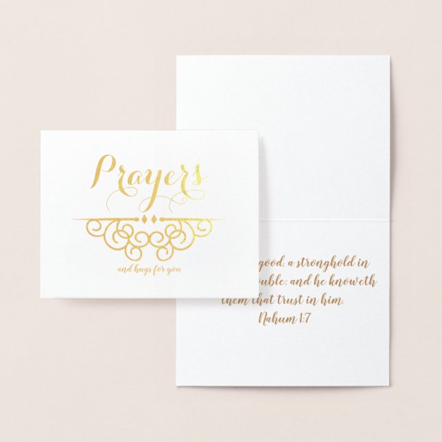 Religious Sympathy Thinking of You Prayers Foil Card (Display)