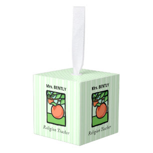 Religious Teacher Thank You, Apple Cube Ornament