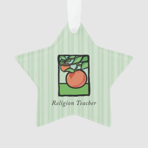 Religious Teacher Thank You, Apple Ornament