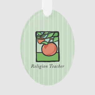 Religious Teacher Thank You, Apple Ornament