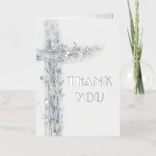 Religious Thank you  Foil Greeting Card