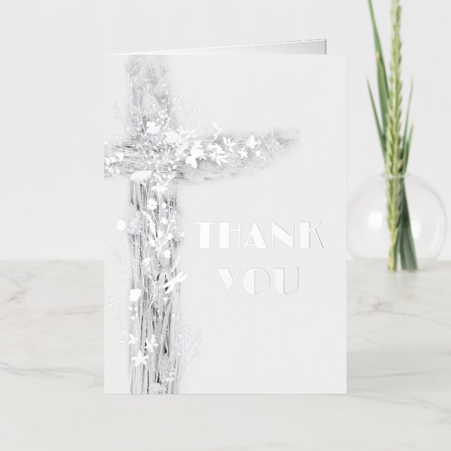 Religious Thank you  Foil Greeting Card (Front)