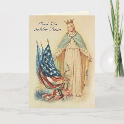 Religious Thank You for Your Service Catholic  Card